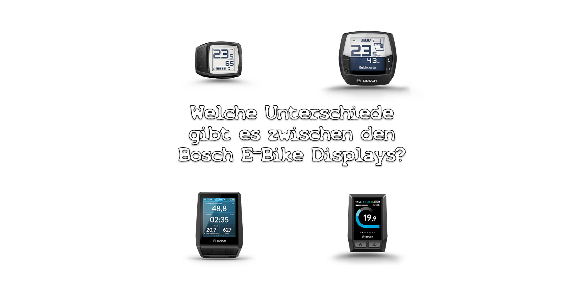 Welche Unterschiede gibt es zwischen den Bosch E-Bike Displays?