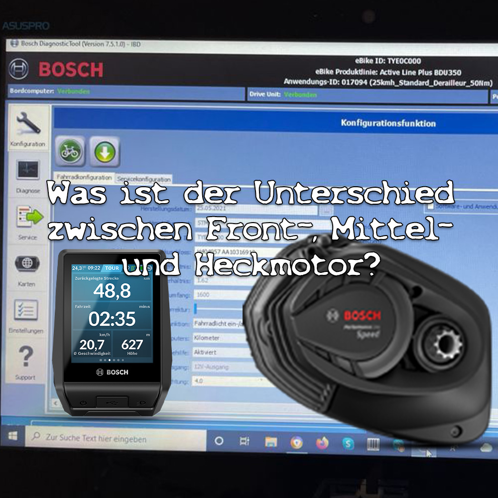 Was ist der Unterschied zwischen Front-, Mittel- und Heckmotor?