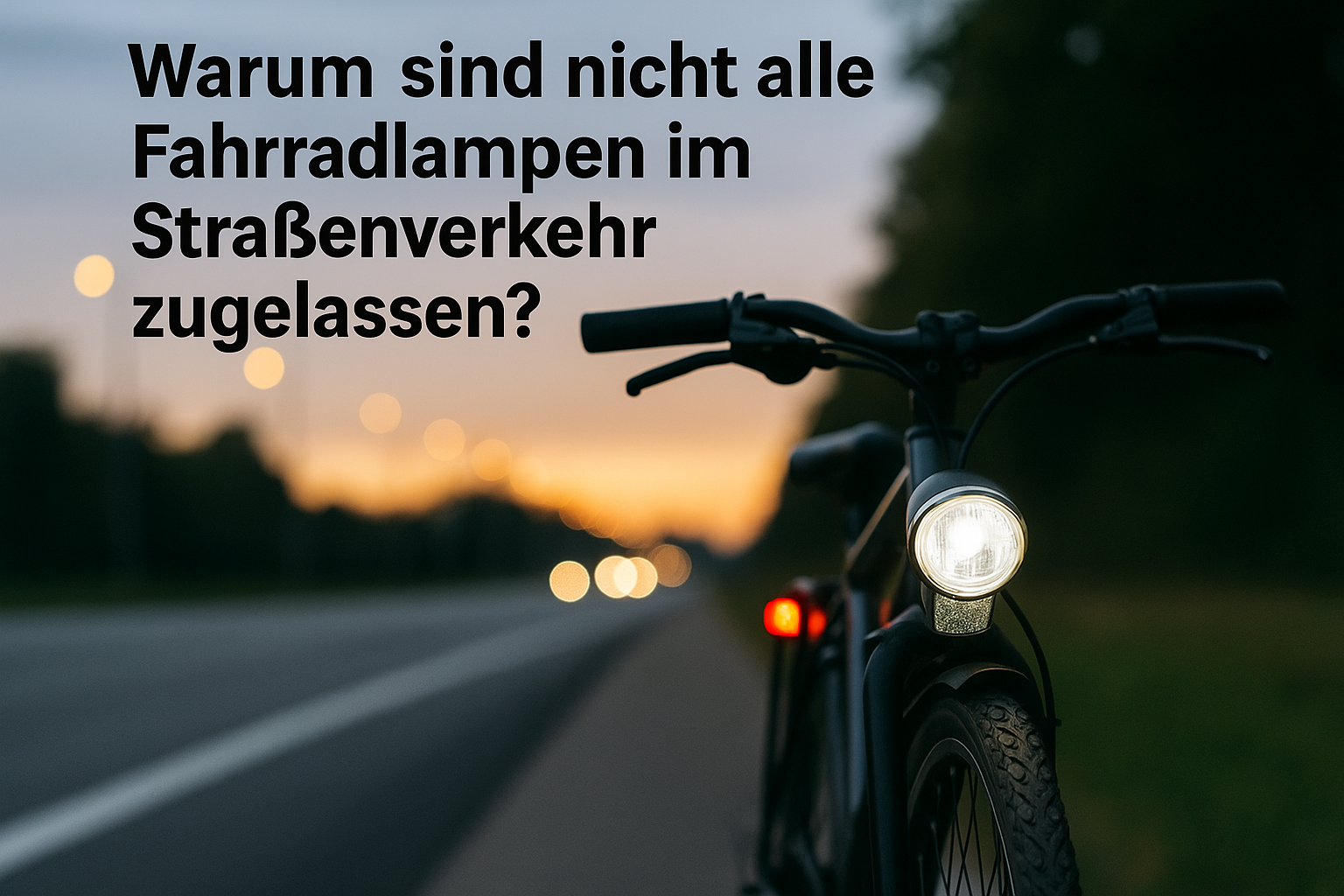 Warum sind nicht alle Fahrradlampen im Straßenverkehr zugelassen?
